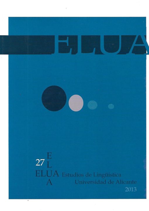 08713 510x720 - ELUA NUM 27 REVISTA DE LENGUA ESPAÑOLA Y LINGUISTICA GENERAL