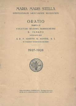 13658 247x346 - MARIA MARIS STELLA UNIVERSALE GRATIARUM MEDIATRIX COLLEGIO MAXIMO SARRIANENSI S IGNATII SOCIETATE JESU