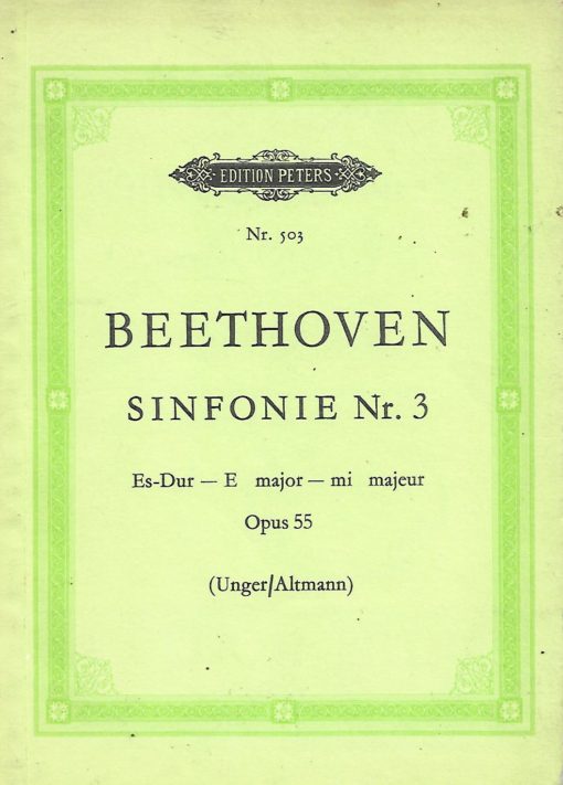 17437 510x711 - BEETHOVEN SINFONIE Nr 3 ES DUR E MAJOR MI MAJEUR OPUS 55