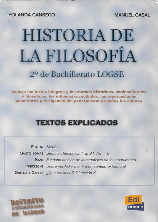 21022 510x717 - HISTORIA DE LA FILOSOFIA 2º DE BACHILLERATO LOGSE TEXTOS EXPLICADOS