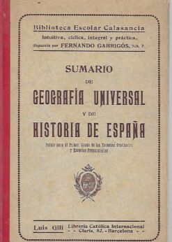 40400 247x346 - SUMARIO DE GEOGRAFIA UNIVERSAL Y DE HISTORIA DE ESPAÑA PROPIO PARA EL PRIMER GRADO DE LAS ESCUELAS GRADUADAS Y ESCUELAS PREPARATORIAS