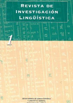 40682 247x346 - REVISTA DE INVESTIGACION LINGUISTICA NUM 1 VOL I AÑO 1997