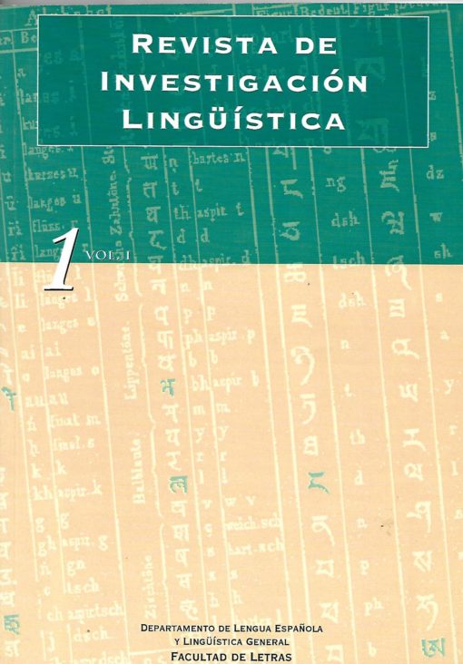 40682 510x732 - REVISTA DE INVESTIGACION LINGUISTICA NUM 1 VOL I AÑO 1997