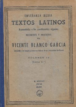 40877 247x346 - TEXTOS LATINOS ENSEÑANZA MEDIA VOL IV CURSO 6º