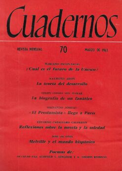 80291 247x346 - CUADERNOS DEL CONGRESO POR LA LIBERTAD DE LA CULTURA AÑO 1963 TENEMOS 70-71-72-73-74-75-76-77-78 Y 79