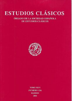 27382 247x346 - ESTUDIOS CLASICOS ORGANO DE LA SOCIEDAD ESPAÑOLA TOMO XLVI NUMERO 126