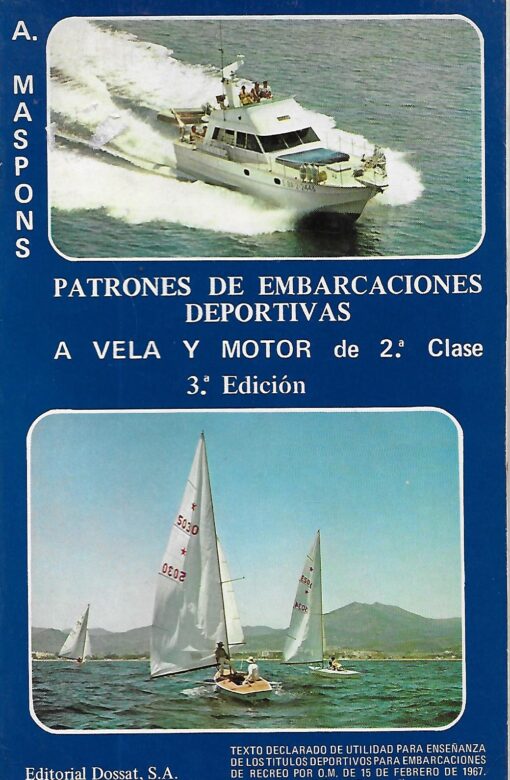 35069 510x780 - PATRONES DE EMBARCACIONES DEPORTIVAS A VELA Y MOTOR DE 2ª CLASE