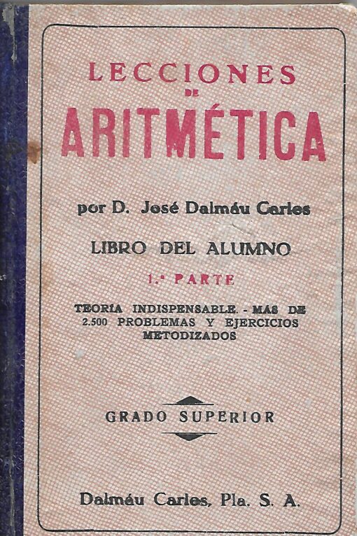 50409 1 510x766 - LECCIONES DE ARITMETICA LIBRO DEL ALUMNO 1ª PARTE GRADO SUPERIOR