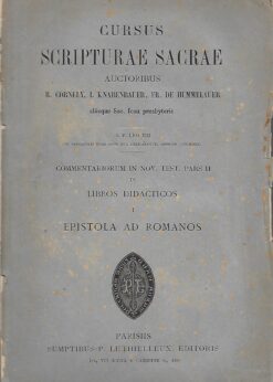 26526 247x346 - CURSUS SCRIPTURAE SACRAE COMMENTARIORUM IN NOV TEST PARS II IN LIBROS DIDACTICOS I EPISTOLA AD ROMANOS