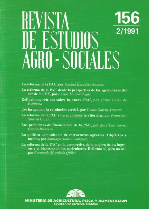 03212 510x715 - REVISTA DE ESTUDIOS AGRO SOCIALES NUM 156 (2/1991)