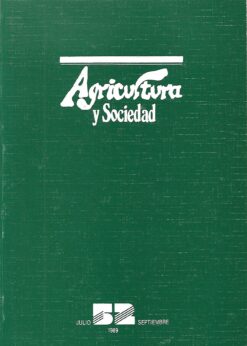 50716 247x346 - AGRICULTURA Y SOCIEDAD NUM 52 JULIO SEPTIEMBRE 1989