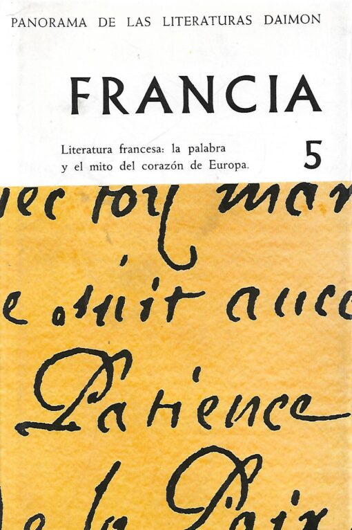 51497 510x766 - PANORAMA DE LAS LITERATURAS DAIMON 5 LITERATURA FRANCESA