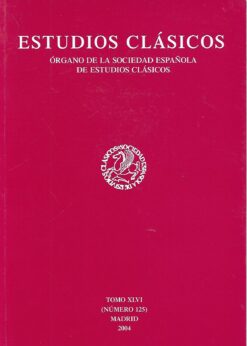 18644 247x346 - ESTUDIOS CLASICOS NUM 125 ORGANO DE LA SOCIEDAD ESPAÑOLA