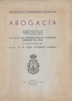 19738 247x346 - ABOGACIA DISCURSO LEIDO EL DIA 7 FEBRERO 1951 REAL ACADEMIA DE JURISPRUDENCIA Y LEGISLACION