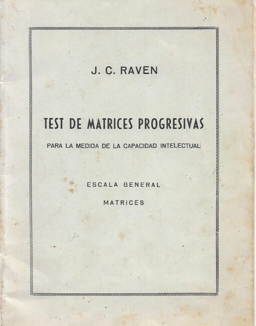 00991 510x649 - TEST DE MATRICES PROGRESIVAS PARA LA MEDIDA DE LA CAPACIDAD INTELECTUAL