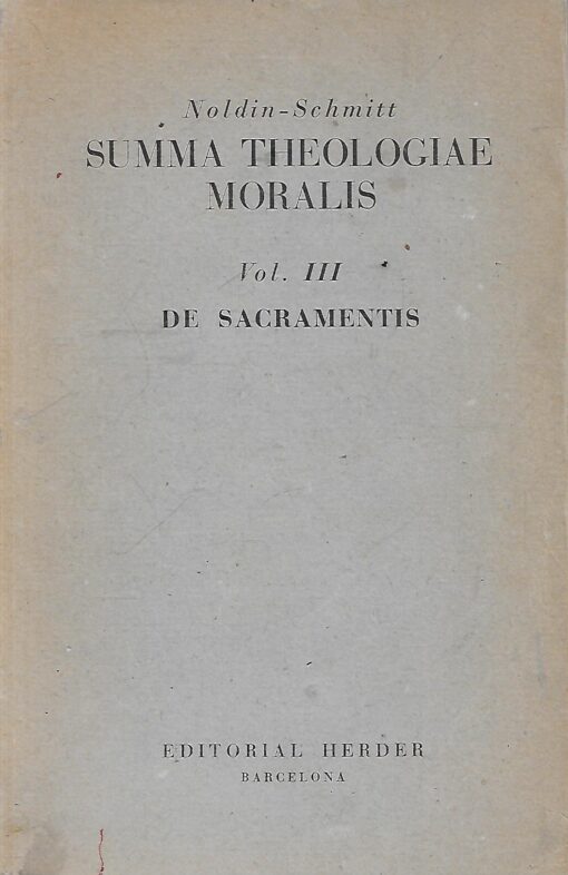 05696 510x786 - SUMMA THEOLOGIAE MORALIS VOL III DE SACRAMENTIS