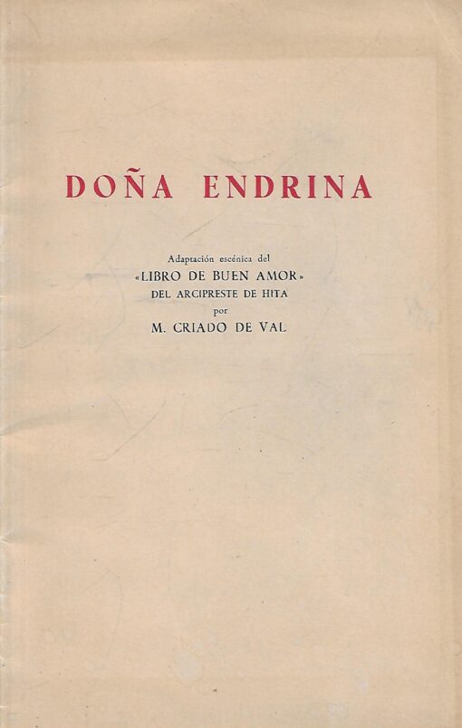 29597 510x803 - DOÑA ENDRINA ADAPTACION ESCENICA DEL LIBRO DEL BUEN AMOR