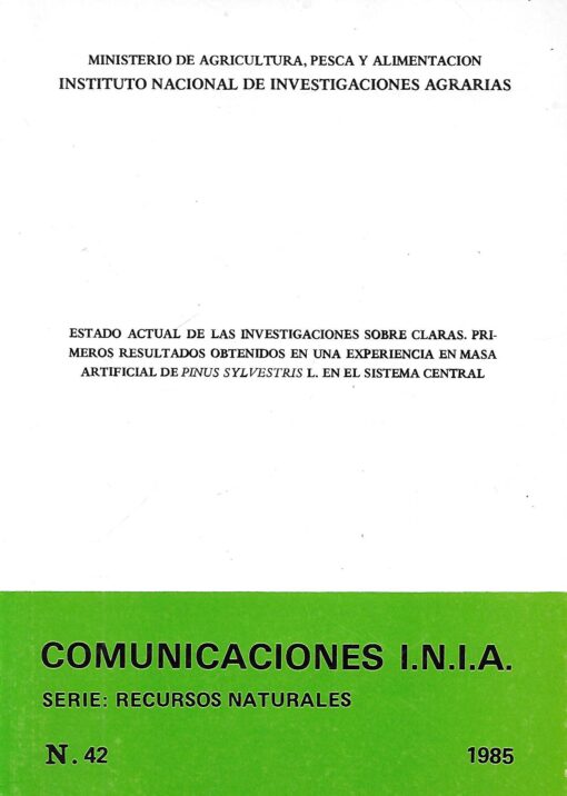 11437 510x716 - SERIE RECURSOS NATURALES ESTADO ACTUAL DE LAS INVESTIGACIONES SOBRE PINUS SYLVELTRIS COMUNICACIONES I N I A NUM 42