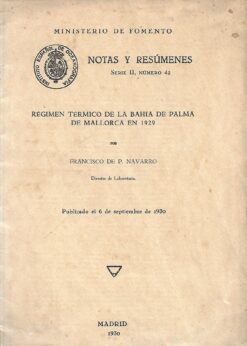 19271 247x346 - REGIMEN TERMICO DE LA BAHIA DE PALMA DE MALLORCA EN 1929