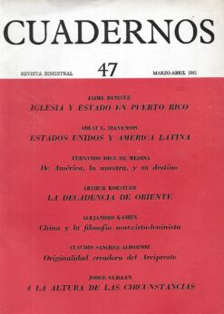 47106 247x346 - CUADERNOS DEL CONGRESO POR LA LIBERTAD DE LA CULTURA AÑO 1961 (46 A 55) TENEMOS 47-48-49-52-53-54