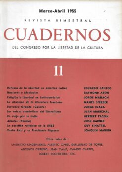 23452 247x346 - CUADERNOS DEL CONGRESO POR LA LIBERTAD DE LA CULTURA AÑO 1955 (10 A 15)