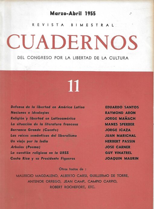 23452 510x694 - CUADERNOS DEL CONGRESO POR LA LIBERTAD DE LA CULTURA AÑO 1955 (10 A 15)