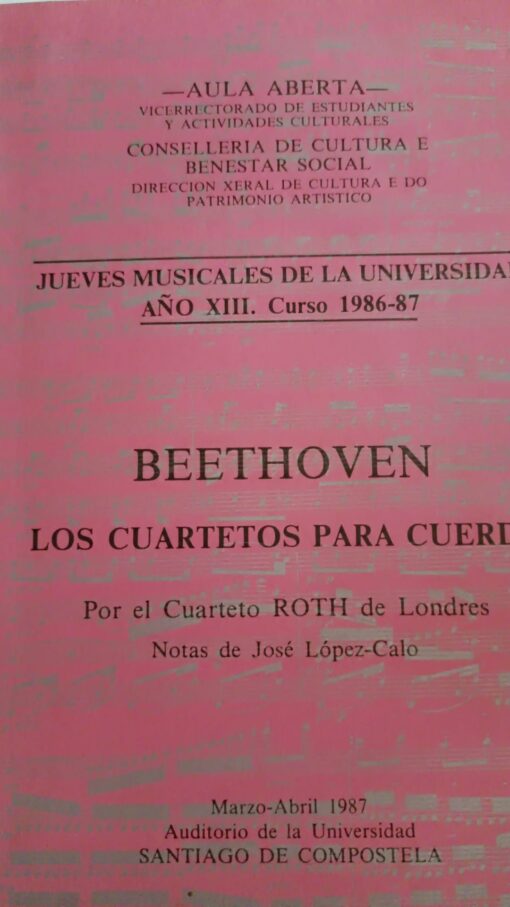 27190 510x907 - BEETHOVEN LOS CUARTETOS PARA CUERDA CUARTETO ROTH DE LONDRES