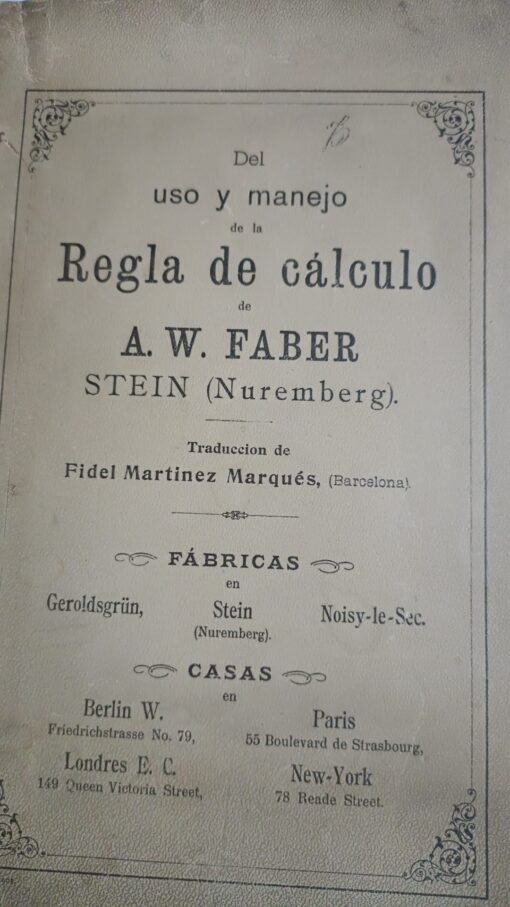 01683 510x907 - DEL USO Y MANEJO DE LA REGLA DE CALCULO DE A W FABER STEIN NUREMBERG