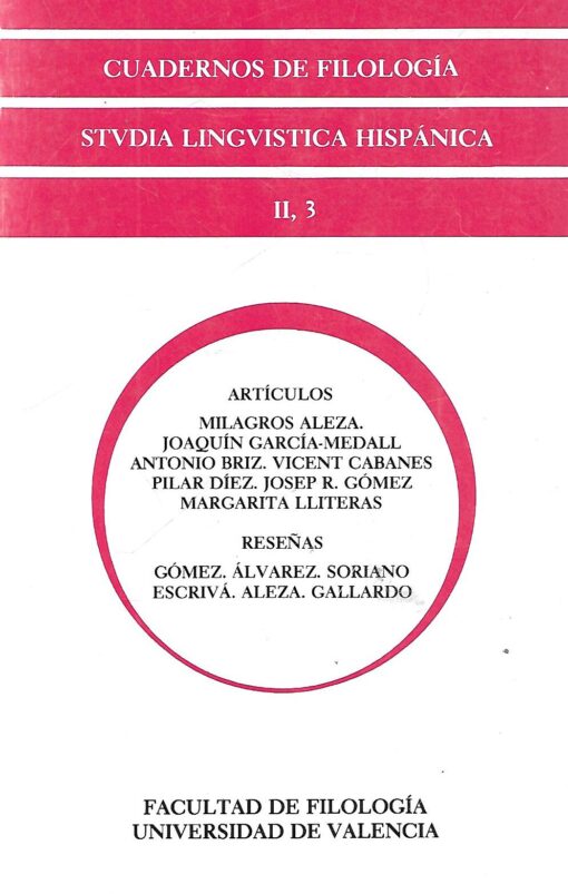 46631 510x803 - CUADERNOS DE FILOLOGIA STUDIA LINGUISTICA HISPANICA II-3