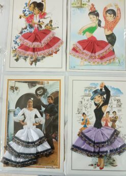 IMG 20230110 153910 247x346 - COLECCION 12 POSTALES NUEVAS BAILES SEVILLANAS CON LA BAILARINA VESTIDA