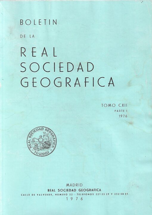 05407 510x721 - BOLETIN DE LA REAL SOCIEDAD GEOGRAFICA TOMO CXII NUMS 1 AL 12