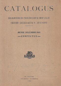 21913 247x346 - CATALOGUS RELIGIOSORUM PROVINCIARUM HISPANIAE ORDINIS EREMITARUM S AGUSTINI MENSE DECEMBRI 1946 CONFECTUS