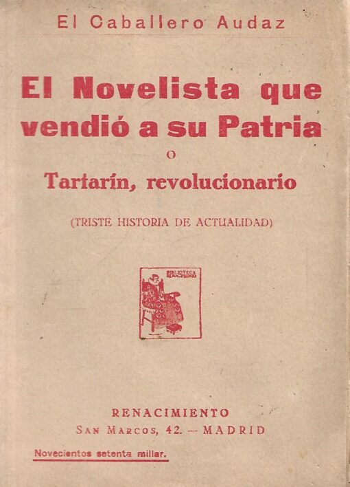 31445 510x708 - EL NOVELISTA QUE VENDIO A SU PATRIA O TARTARIN REVOLUCIONARIO