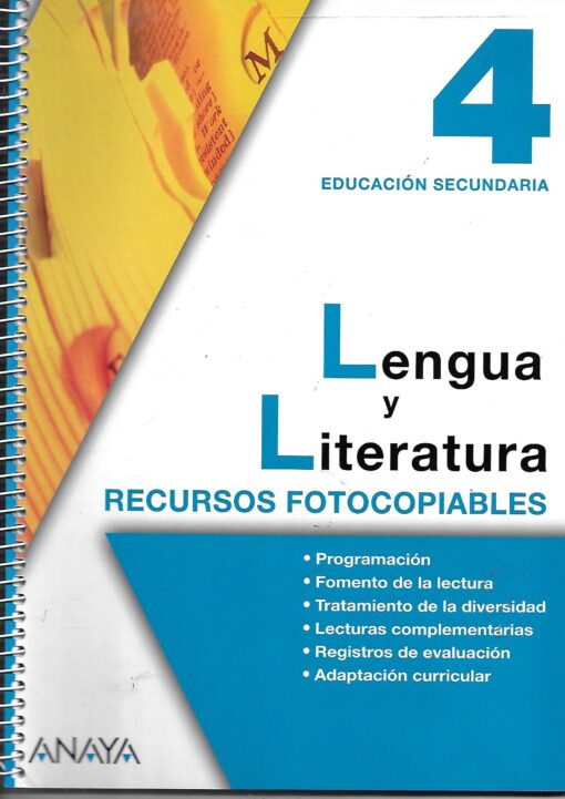 42813 510x721 - LENGUA Y LITERATURA 4 EDUCACION SECUNDARIA RECURSOS FOTOCOPIABLES