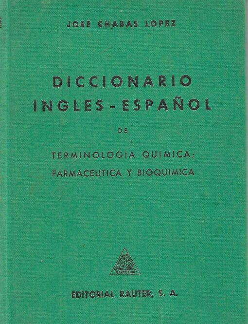 45274 510x665 - TERMINOLOGIA QUIMICA FARMACEUTICA Y BIOQUIMICA DICCIONARIO INGLES ESPAÑOL