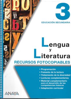 47996 247x346 - LENGUA Y LITERATURA 3 EDUCACION SECUNDARIA RECURSOS FOTOCOPIABLES