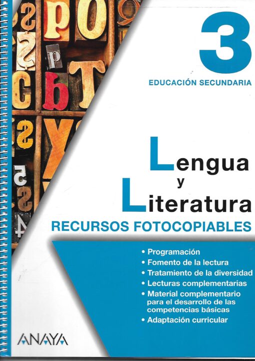 47996 510x721 - LENGUA Y LITERATURA 3 EDUCACION SECUNDARIA RECURSOS FOTOCOPIABLES