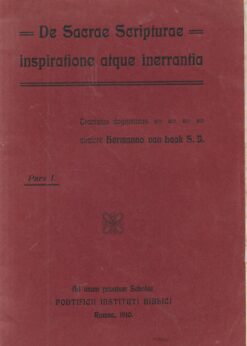 48711 247x346 - DE SACRAE SCRIPTURAE INSPIRATIONE ATQUE INERRANTIA TRACTATUS DOGMATICUS