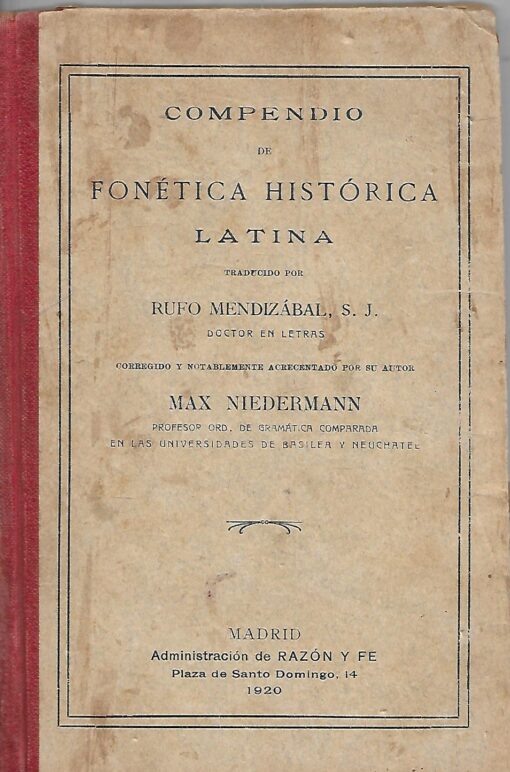 48870 510x772 - COMPENDIO DE FONETICA HISTORICA LATINA