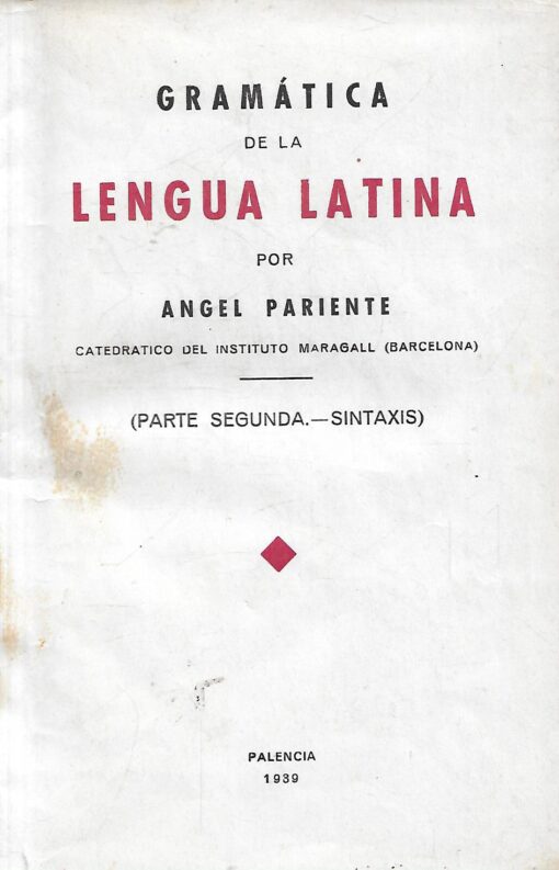 48911 510x793 - GRAMATICA DE LA LENGUA LATINA (PARTE SEGUNDA SINTAXIS)