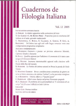 80322 247x346 - CUADERNOS DE FILOLOGIA ITALIANA VOL 12 2005