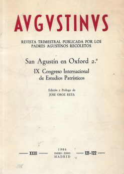 05283 247x346 - IX CONGRESO INTERNACIONAL DE ESTUDIOS PATRISTICOS SAN AGUSTIN EN OXFORD 2º REVISTA AUGUSTINUS