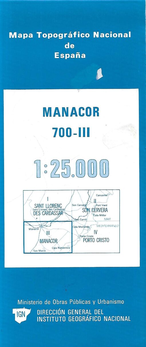 60060 510x1213 - MANACOR MAPA TOPOGRAFICO NACIONAL DE ESPAÑA 700-III