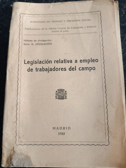 09531 510x680 - LEGISLACION RELATIVA A EMPLEO DE TRABAJADORES DEL CAMPO 1933