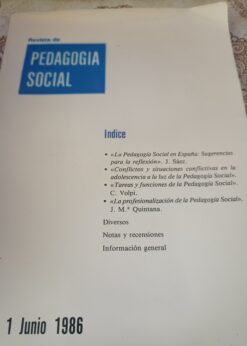 18506 247x346 - REVISTA DE PEDAGOGIA SOCIAL Nº 1 JUNIO 1986